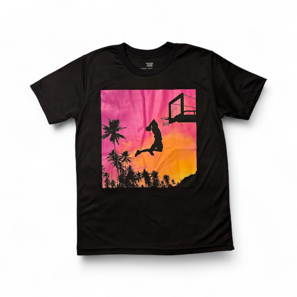 TG Kids Black Basketball Graphic Tee